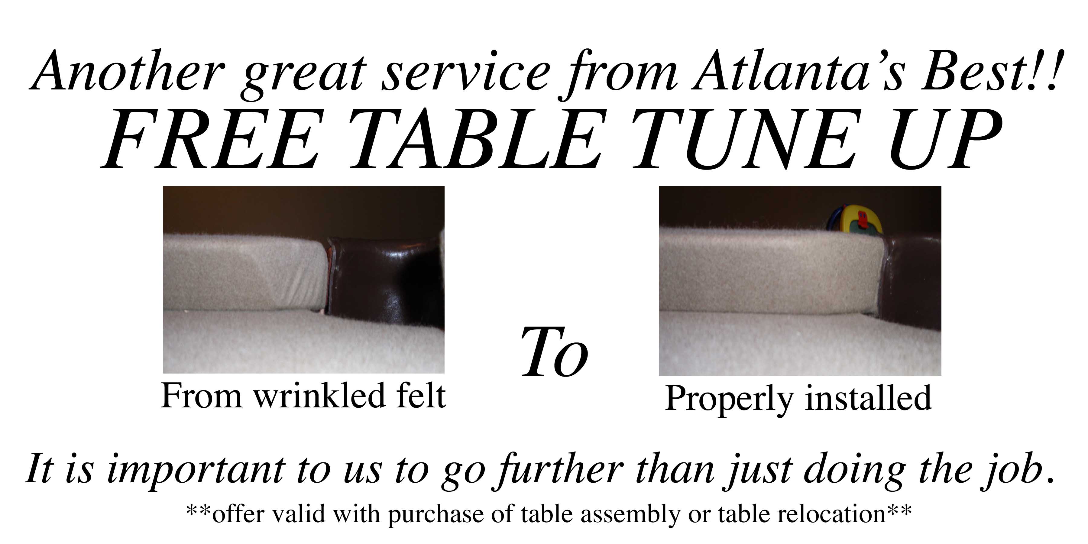 pool table tune up